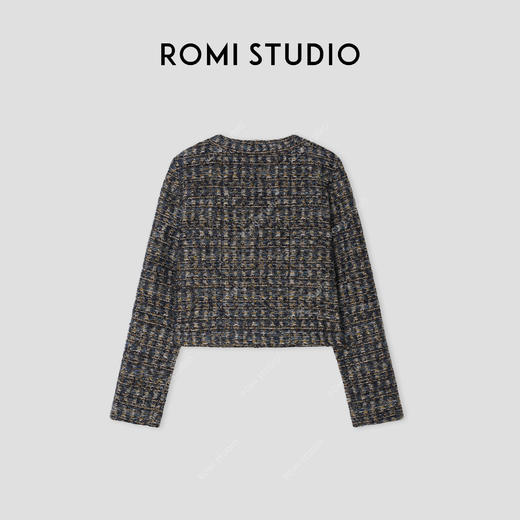 ROMI STUDIO“曼彻斯特”澳洲美丽奴绵羊毛混纺粗花呢外套 431W5094 商品图1