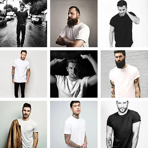 工装优选 日系vintage400g重磅纯白色T恤复古圆领短袖内衬帅T男潮 商品图3