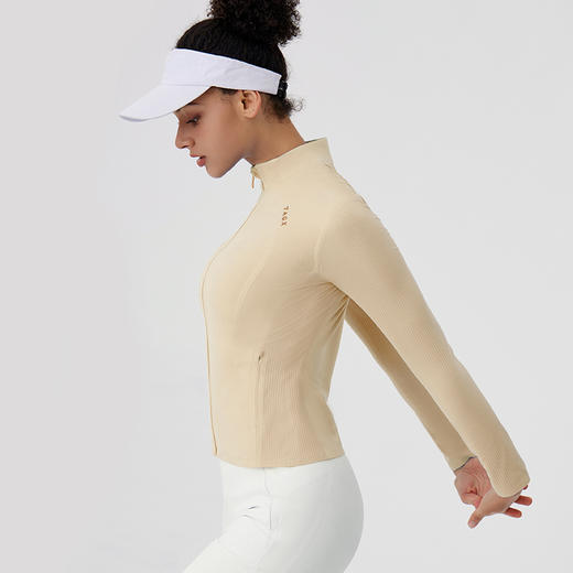 TAGX探观海豚绒拼接运动外套女士早春新款修身原纱抑菌长袖上衣 商品图2