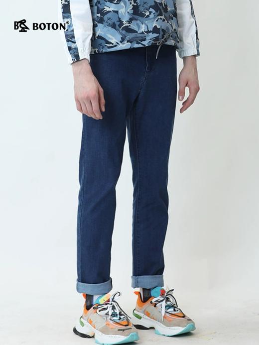 波顿春秋季薄款高端直筒牛仔裤潮牌男士弹力修身抗皱裤子ME681120 商品图3
