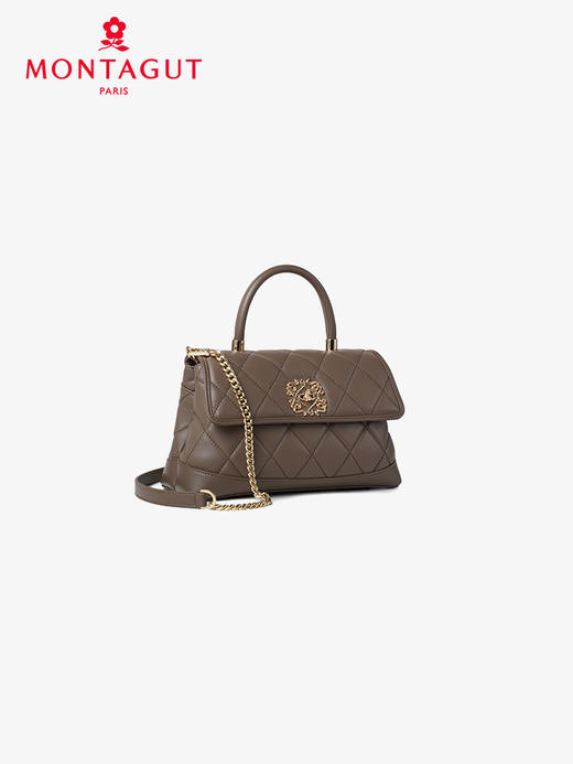 梦特娇羊皮手提斜挎包包元宝包新款 商品图1