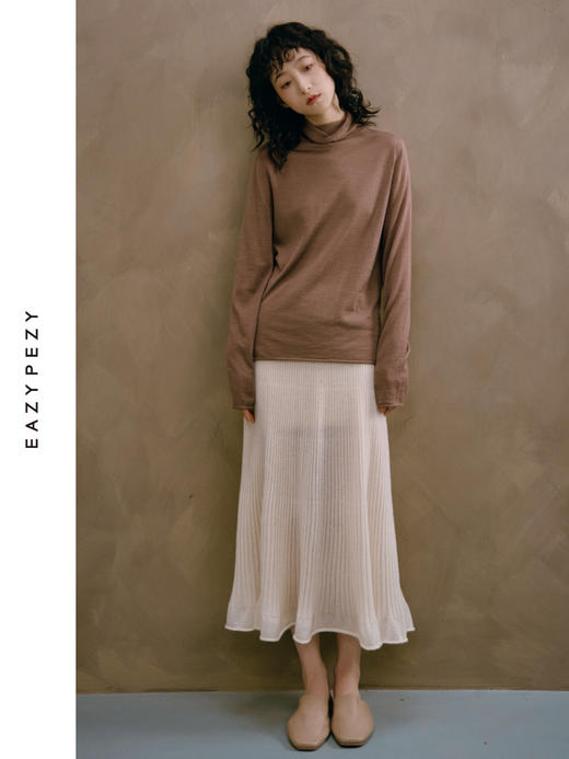 24AW LP高领丝羊绒修身套头衫 商品图3