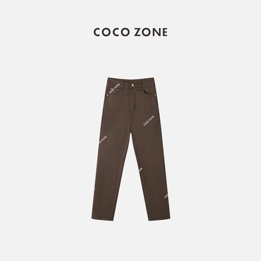 COCO ZONE美拉德薄绒牛仔裤修身显瘦小脚直筒裤23C19901 商品图0