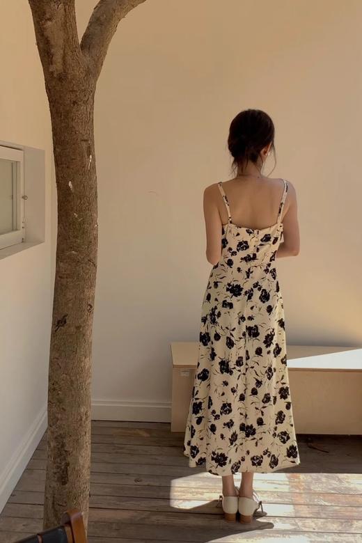 SIA SAYLOR 艺术花朵印花吊带连衣裙 18827 商品图7