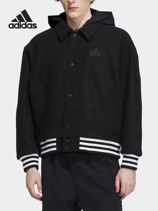 5折【自营】adidas/阿迪达斯  新年龙年款男士加绒运动连帽外套 IT0209 商品图1