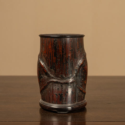 清 观音竹笔筒（红木口底） 商品图4