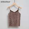 oldcolour亮片设计感气质V领内搭吊带背心女N30008011 商品缩略图3