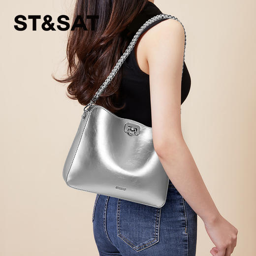 星期六简约通勤百搭腋下斜跨单肩包SSC521A109 商品图3