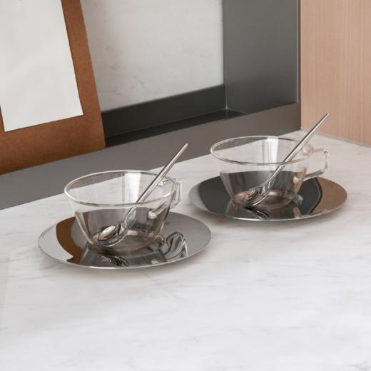 克洛杯碟套装 RESONG日诵家居 咖啡杯花茶水杯高硼硅玻璃礼品 商品图7