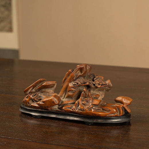 清 竹雕松下高士山子摆件 商品图3