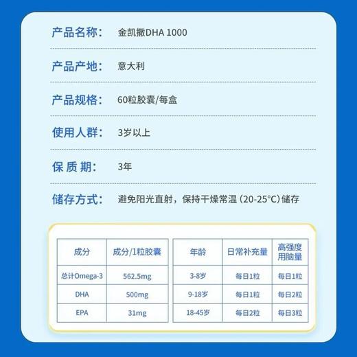 金凯撒 王子90%纯度补脑记忆力鱼油 60粒/盒 商品图4