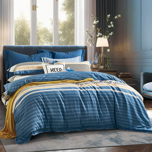 【7楼】富安娜床单四件\披荆斩棘，标准，蓝 商品图7