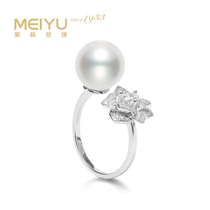 美裕 925银淡水珍珠戒指10-11mm 108498W