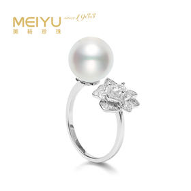 美裕 925银淡水珍珠戒指10-11mm 108498W