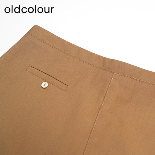 oldcolour高腰直筒显瘦包臀咖色长款半身裙GM41063907 商品图2