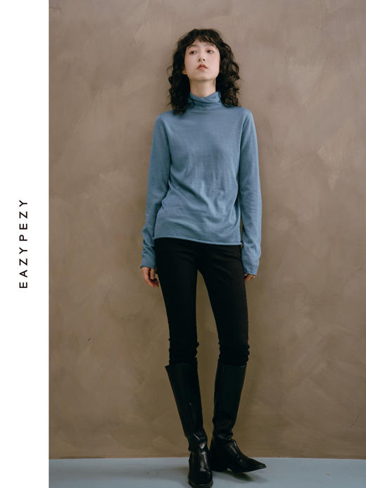 24AW LP高领丝羊绒修身套头衫 商品图1