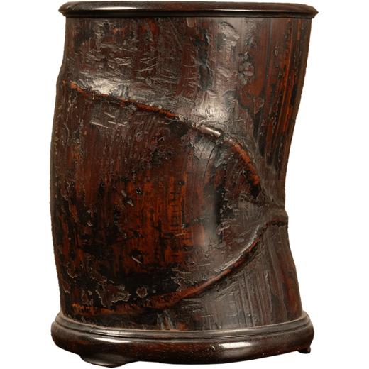 清 观音竹笔筒（红木口底） 商品图5