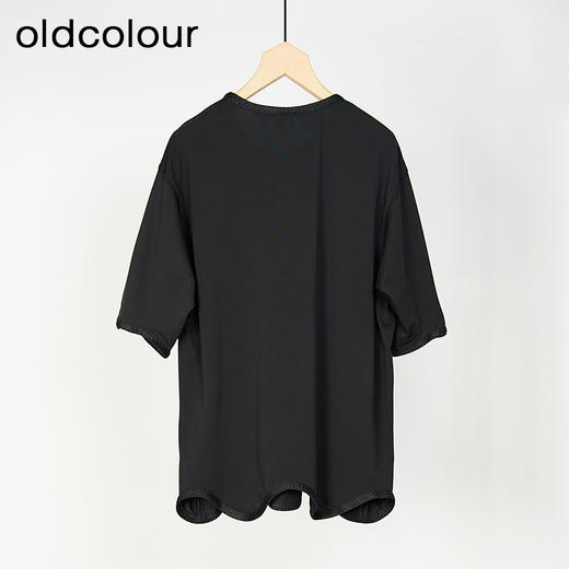 oldcolour春秋款圆领简约休闲宽松百搭中袖T恤女O13022306 商品图3