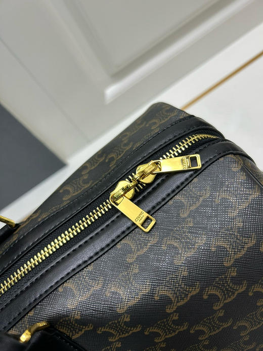 秋冬特惠💰680 赛琳CELINE 旅行袋标志印花和小牛皮大号手袋 商品图8