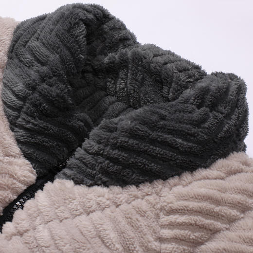 都市丽人都市锋尚睡衣夹棉系列长袖法兰绒烂花夹棉加厚男士加夹棉套装FHT1E1 商品图4