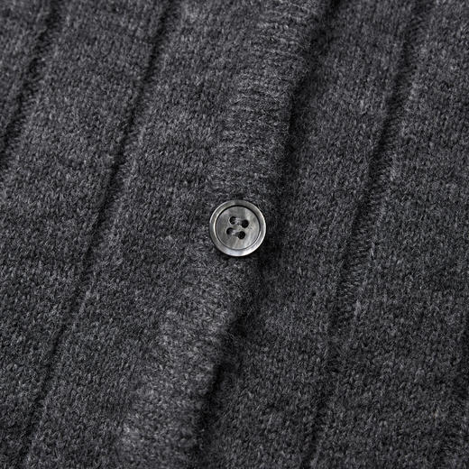 ROMI STUDIO “优雅格雷” 羊驼毛绵羊毛混纺坑条针织开衫 432CS029 商品图3