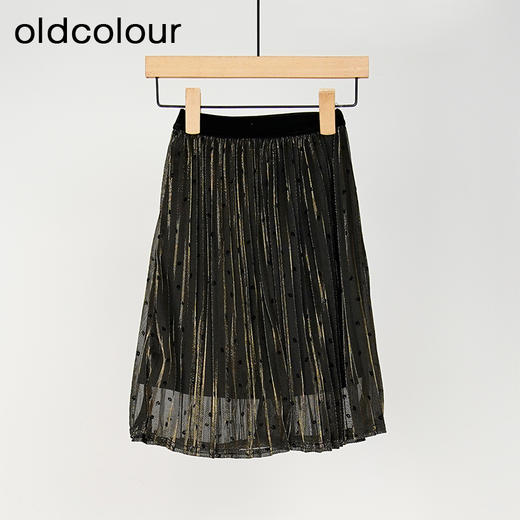 oldcolour春秋款黑色女童网纱半身裙女CL31063147 商品图0