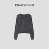 ROMI STUDIO “优雅格雷” 羊驼毛绵羊毛混纺坑条针织开衫 432CS029 商品缩略图0