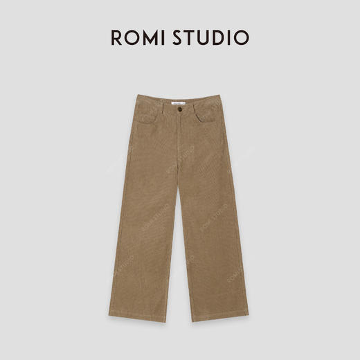 ROMI STUDIO “复古美学” *棉轻酵洗灯芯绒直筒休闲裤 431K0012 商品图0
