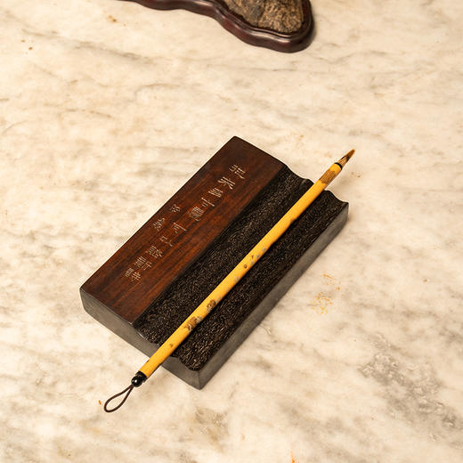 二十世纪 紫檀诗文笔架 商品图1