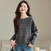 宽松慵懒风针织打底衫，内搭长袖t恤正肩上衣CC- J896 商品缩略图2