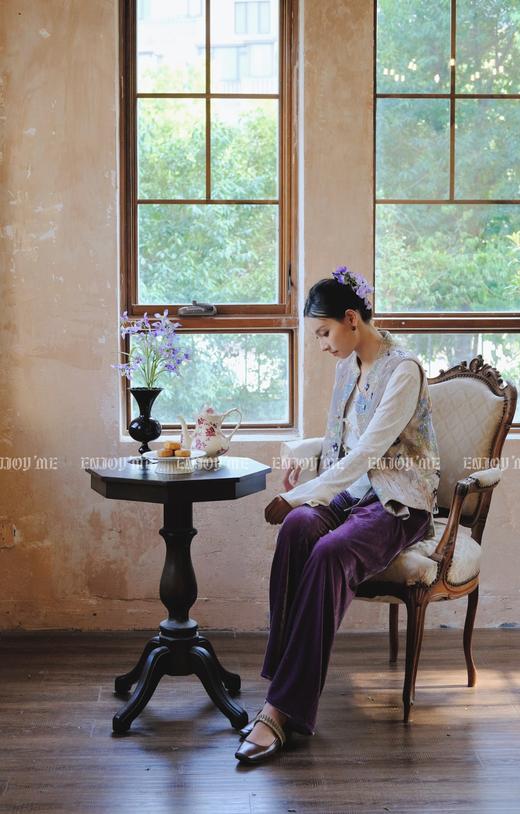 【门店同款】ENJOY秋季云敛-吊坠丝绒阔腿裤 159294717 商品图1