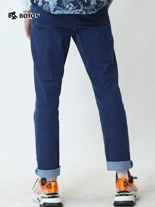 波顿春秋季薄款高端直筒牛仔裤潮牌男士弹力修身抗皱裤子ME681120 商品图1