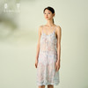 桑罗真丝蝴蝶印花吊带裙2024年秋冬新款薄纱透视睡裙睡衣约会战衣 商品缩略图0