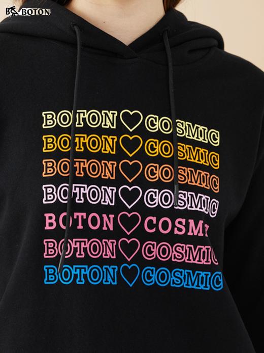 波顿秋冬高端黑色长袖女士卫衣品牌美式设计感小众时尚LT283322 商品图3