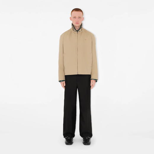BURBERRY 巴宝莉 男士华达呢哈林顿夹克外套 卡其色 8071057 A1366 商品图1