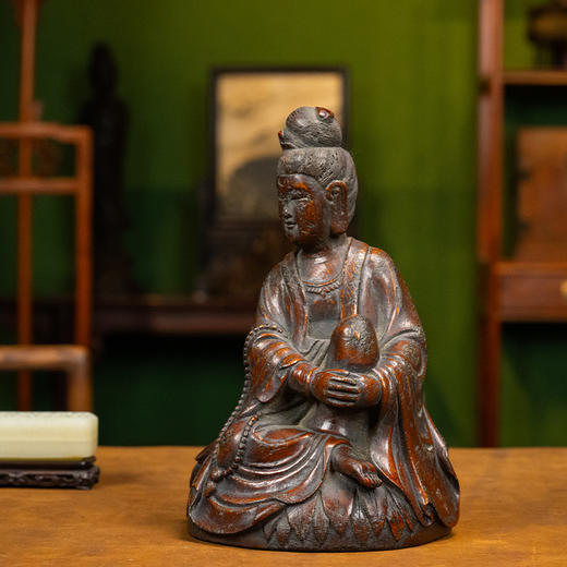 清 竹雕自在观音像 商品图1