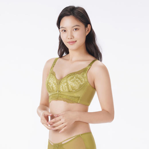 都市丽人调整型内衣舒软挺塑塑身文胸蕾丝中厚塑身内衣3/4杯四排扣LJT1M2 商品图2