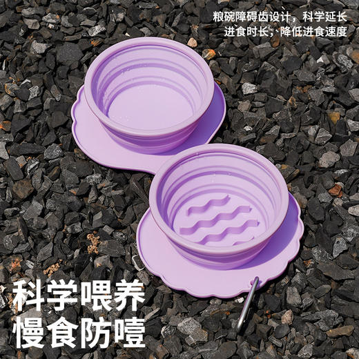 zeze贝壳宠物折叠双碗-B（包邮） 商品图4