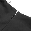 oldcolour春秋款黑色简约优雅通勤V领长袖连衣裙GL32103859 商品缩略图4