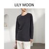 LILYMOON 水洗棉手工磨破长袖T恤男女同款情侣打底衫新疆长绒棉 商品缩略图3