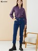 波顿秋冬紧身直筒牛仔裤女士高端高腰修身休闲加厚裤子LE281322 商品缩略图2