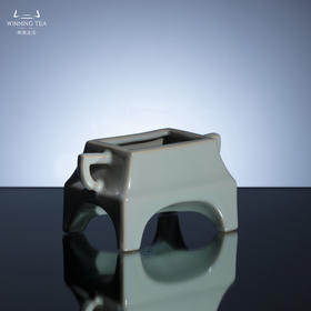 问鼎汝瓷天青板耳台口炉