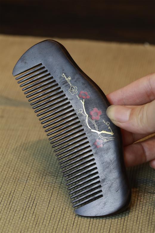 梅花三弄°镶嵌木梳 商品图5