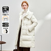 西遇黑色立领口袋设计感中长款羽绒服女冬季新款鸭绒面包服M0043187 商品缩略图0
