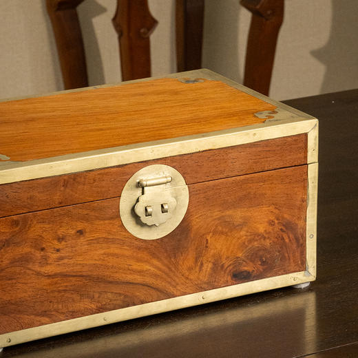 二十世纪 黄花梨铜包角文房盒 商品图4