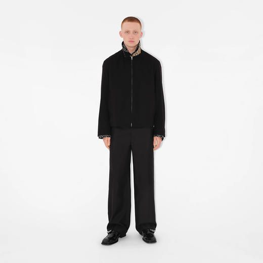 【一】BURBERRY 巴宝莉 男士嘎巴甸哈林顿外套 黑色 8071056 A1189 商品图1