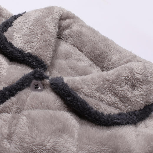 都市丽人都市锋尚睡衣亲情蜜语长袖法兰绒夹棉加厚男士加夹棉套装FHT0C7 商品图4