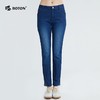 波顿浅蓝色牛仔裤女直筒春夏季薄款修身显瘦显高弹力长裤子LE255121 商品缩略图4