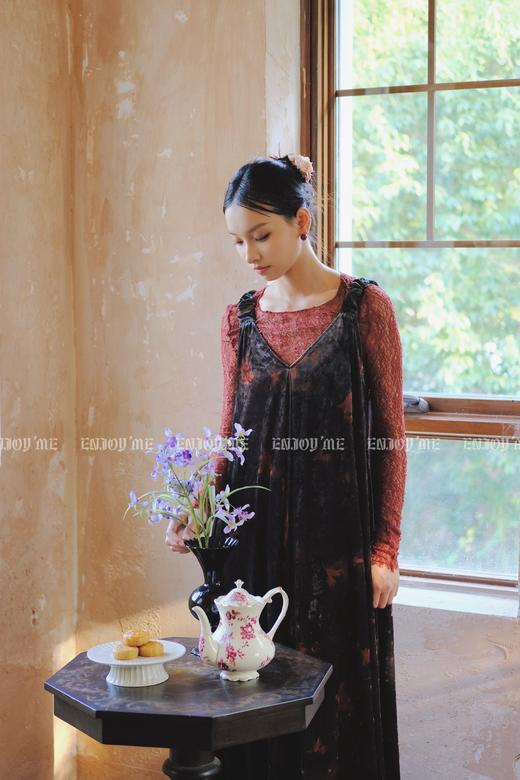 【门店同款】ENJOY秋季云敛-漠上飞花透视网纱上衣 159045163 商品图6