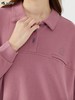 波顿春秋季女士美式宽松卫衣中袖长款polo领粉红色设计感小众LT281322 商品缩略图3